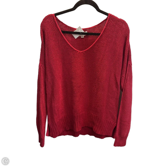 Sweater By Lucky Brand In Red, Size: M