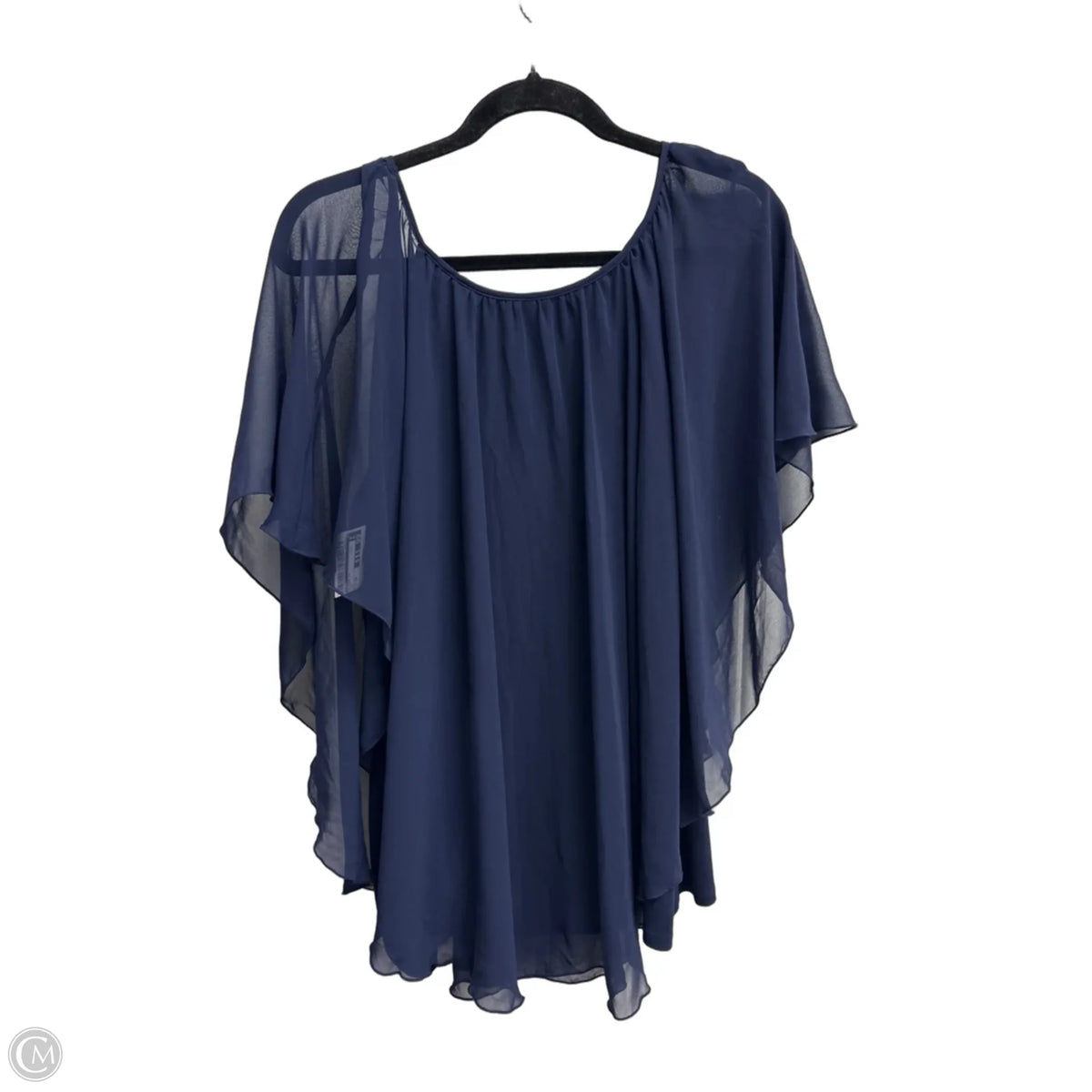 Blouse Short Sleeve By Cato In Navy, Size: 3x