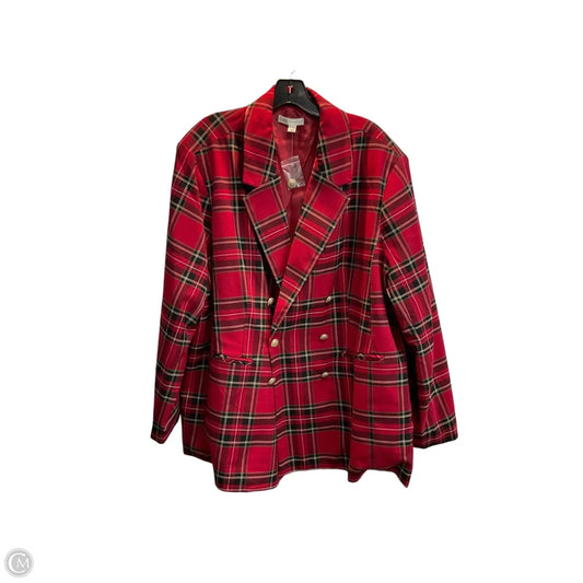 Blazer By Cato In Plaid Pattern, Size: 3x