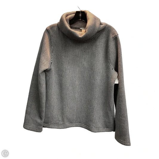 Sweatshirt Collar By J. Crew In Black & White, Size: L