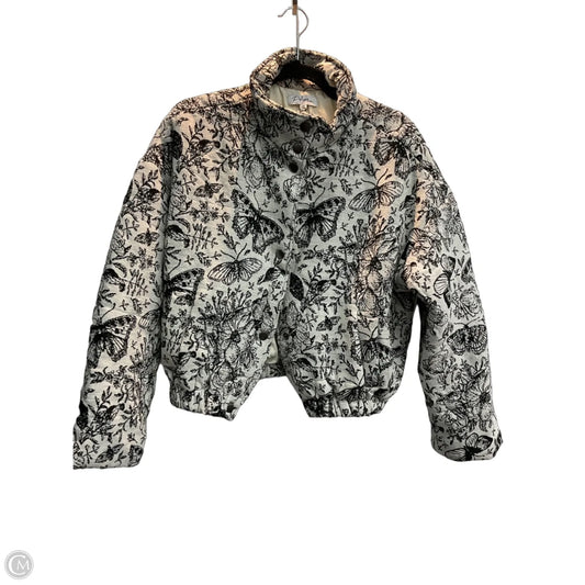 Jacket Puffer & Quilted By Polagram In Floral Print, Size: M