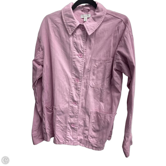 Jacket Denim By Top Shop In Pink, Size: S
