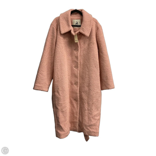 Coat Peacoat By Clothes Mentor In Pink, Size: 4x