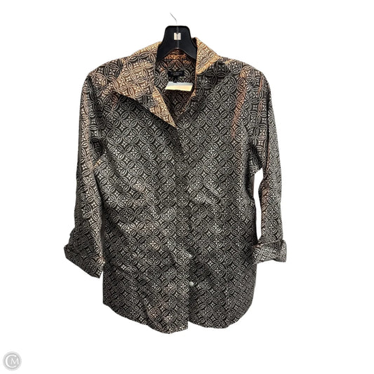 Top Long Sleeve By Talbots In Brown, Size: S