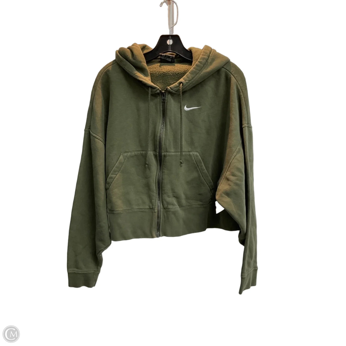 Athletic Jacket By Nike Apparel In Green, Size: S