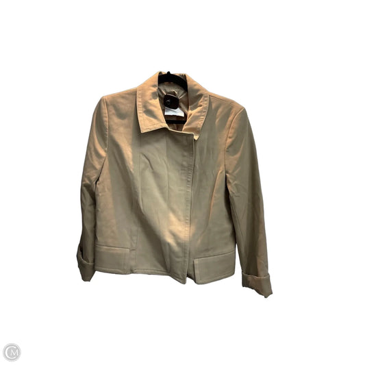 Jacket Moto By Ann Taylor In Tan, Size: L