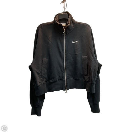 Athletic Jacket By Nike In Black, Size: M