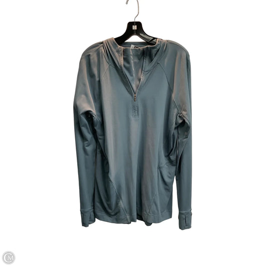 Athletic Top Long Sleeve Hoodie By Lululemon In Blue, Size: M
