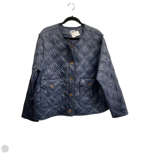 Jacket Puffer & Quilted By Time And Tru In Navy, Size: 3x