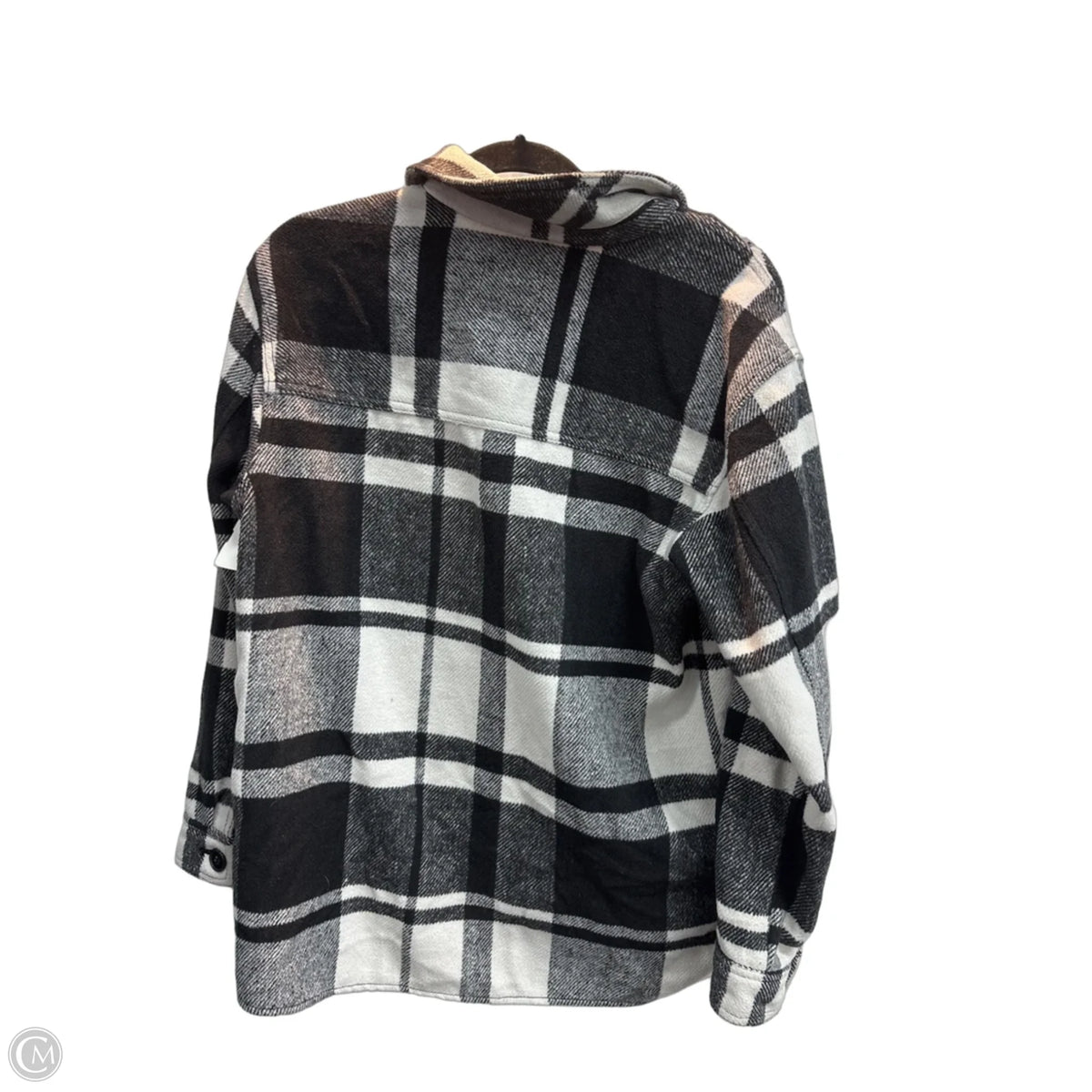 Jacket Fleece By Old Navy In Checkered Pattern, Size: M