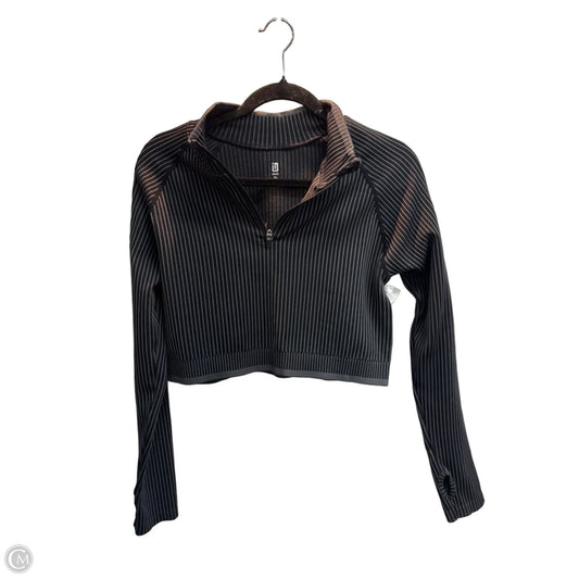 Athletic Top Long Sleeve Collar By Ideology In Black & Grey, Size: Xl