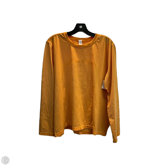 Athletic Top Long Sleeve Crewneck By Lululemon In Orange, Size: M