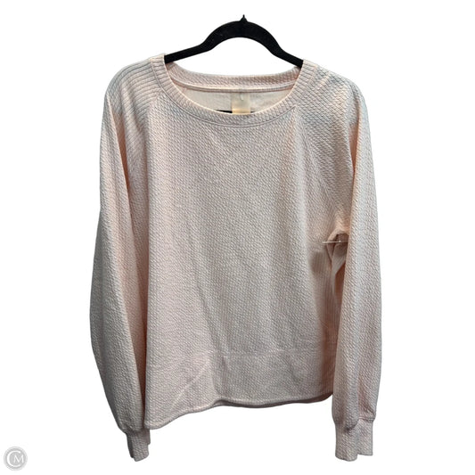 Athletic Sweatshirt Crewneck By Calia In Pink, Size: L