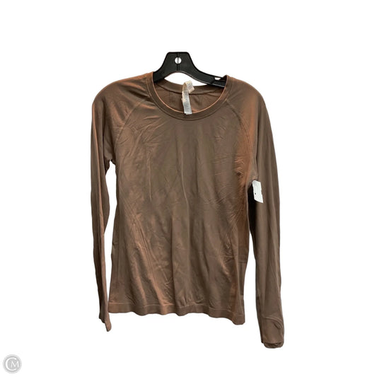 Athletic Top Long Sleeve Crewneck By Athleta In Brown, Size: M