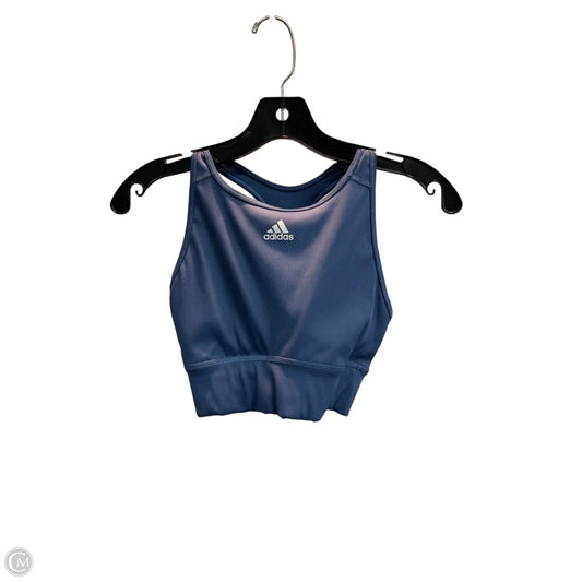 Athletic Bra By Adidas In Blue, Size: S