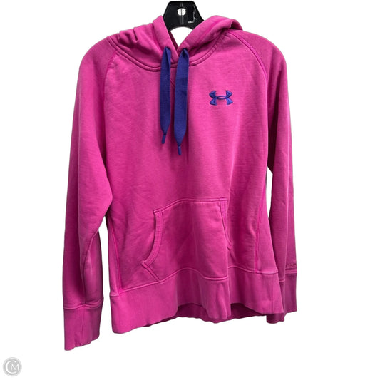 Athletic Sweatshirt Hoodie By Under Armour In Pink, Size: M