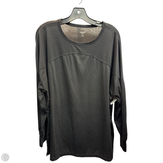 Athletic Top Long Sleeve Crewneck By Old Navy In Black, Size: L