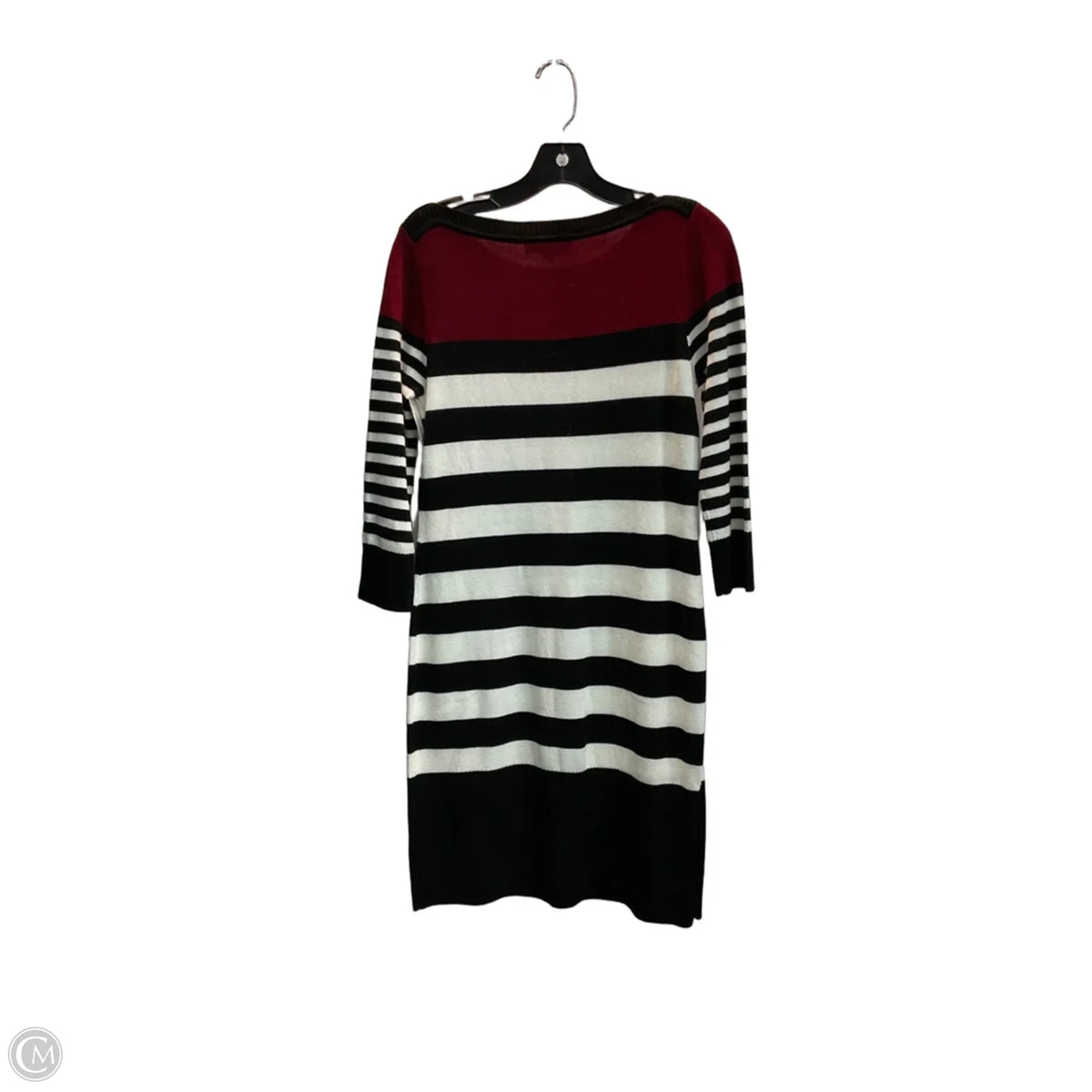 Dress Sweater By Studio 1 In Striped Pattern, Size: S