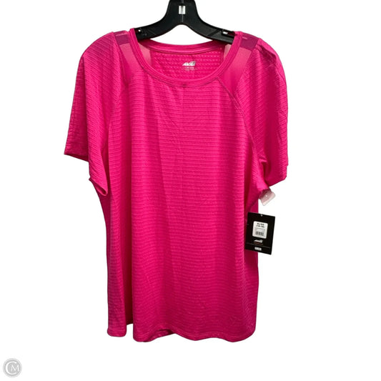 Athletic Top Short Sleeve By Avia In Pink, Size: Xl