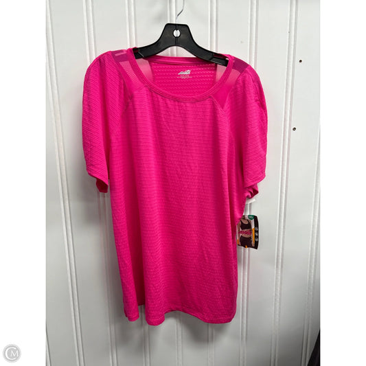 Athletic Top Short Sleeve By Avia In Pink, Size: Xl