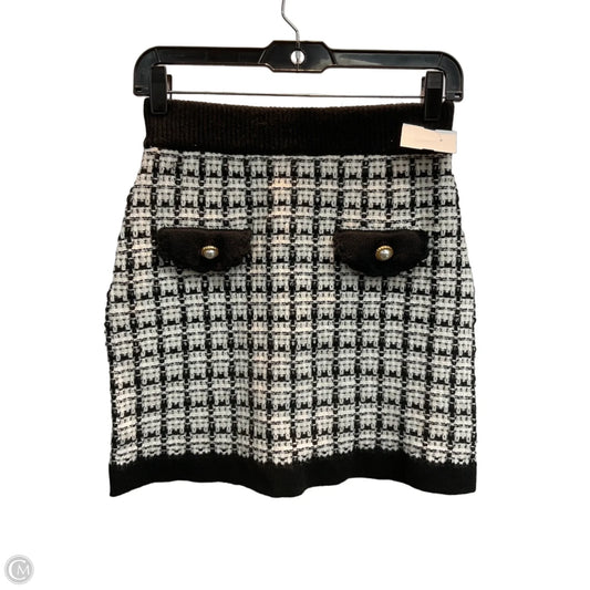 Skirt Mini & Short By Entro In Black & White, Size: 4