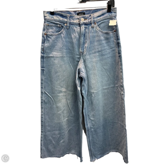 Jeans Wide Leg By Express In Blue, Size: 4