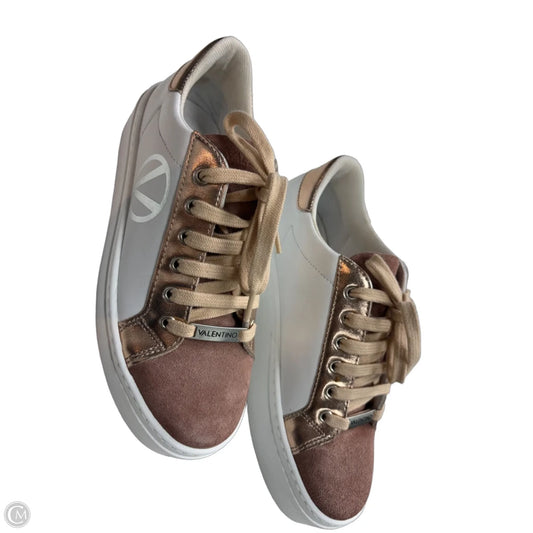 Shoes Designer By Valentino-mario In Pink & White, Size: 7