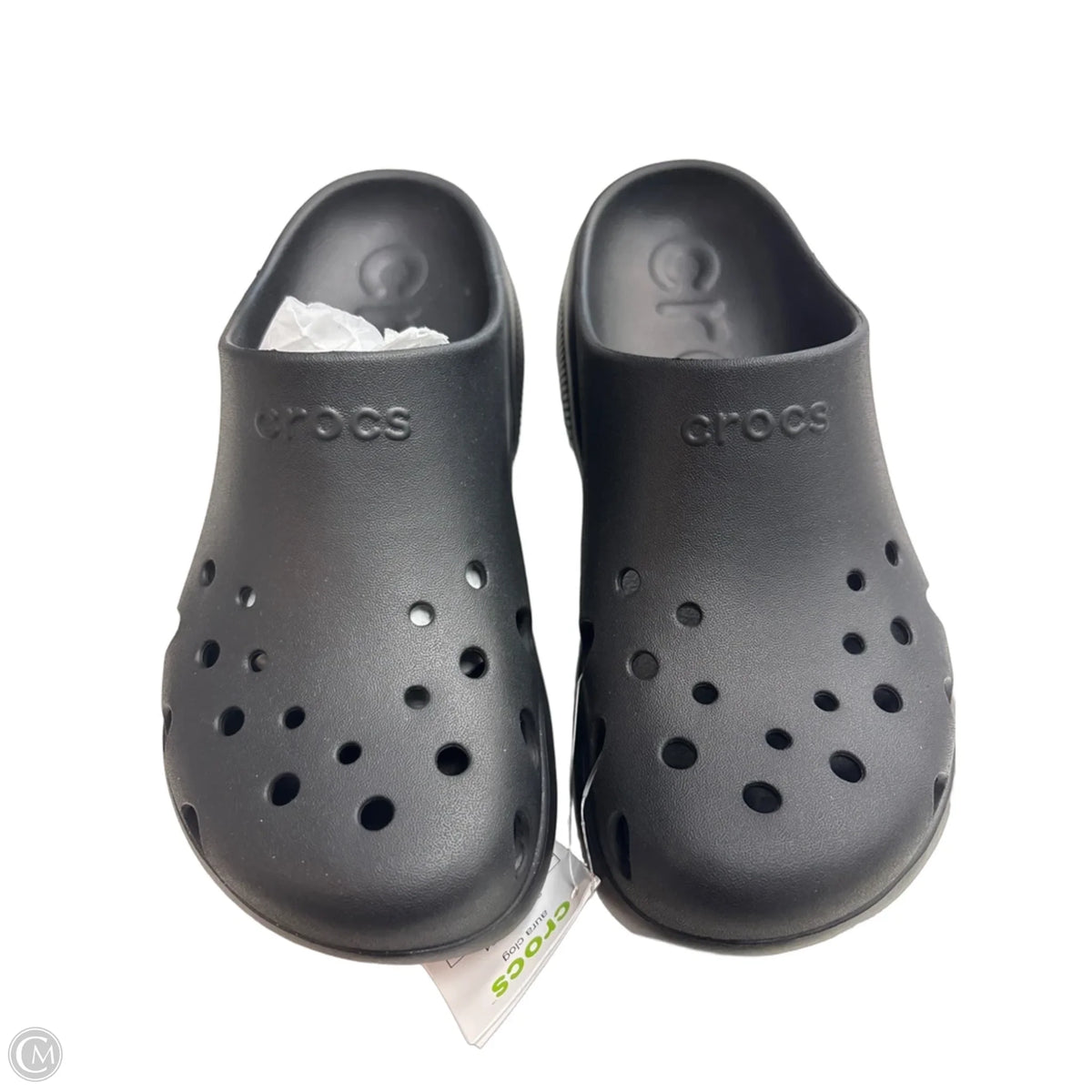 Shoes Heels Platform By Crocs In Black, Size: 8