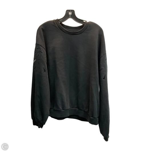 Sweatshirt Crewneck By Gap In Black, Size: L