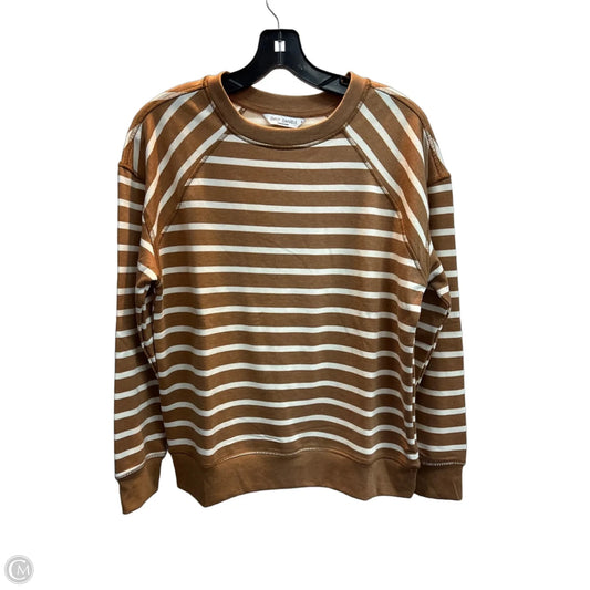 Sweatshirt Crewneck By Emily Daniels In Striped Pattern, Size: S