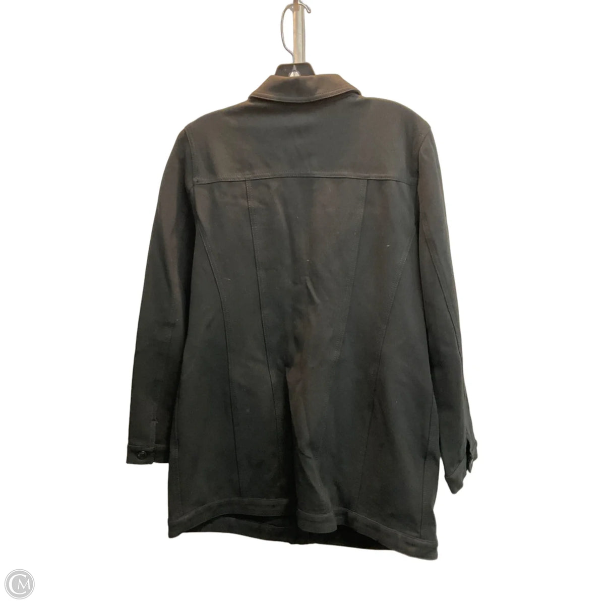 Jacket Shirt By Chicos In Black, Size: M