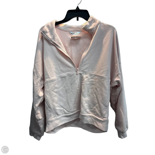Athletic Sweatshirt Collar By Flx In Pink, Size: L