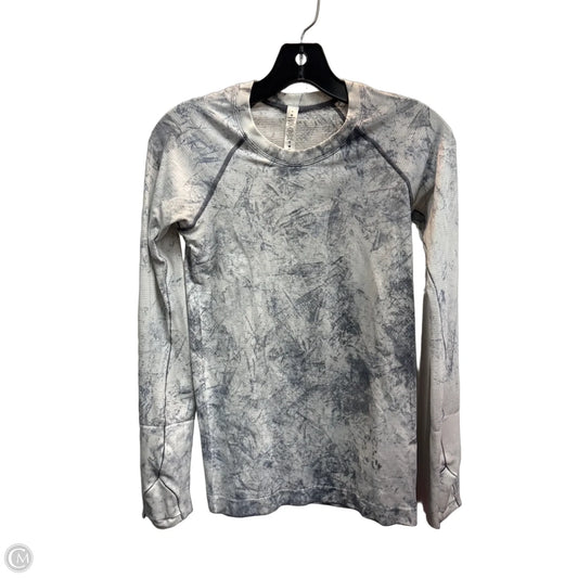 Athletic Top Long Sleeve Crewneck By Lululemon In Grey, Size: S