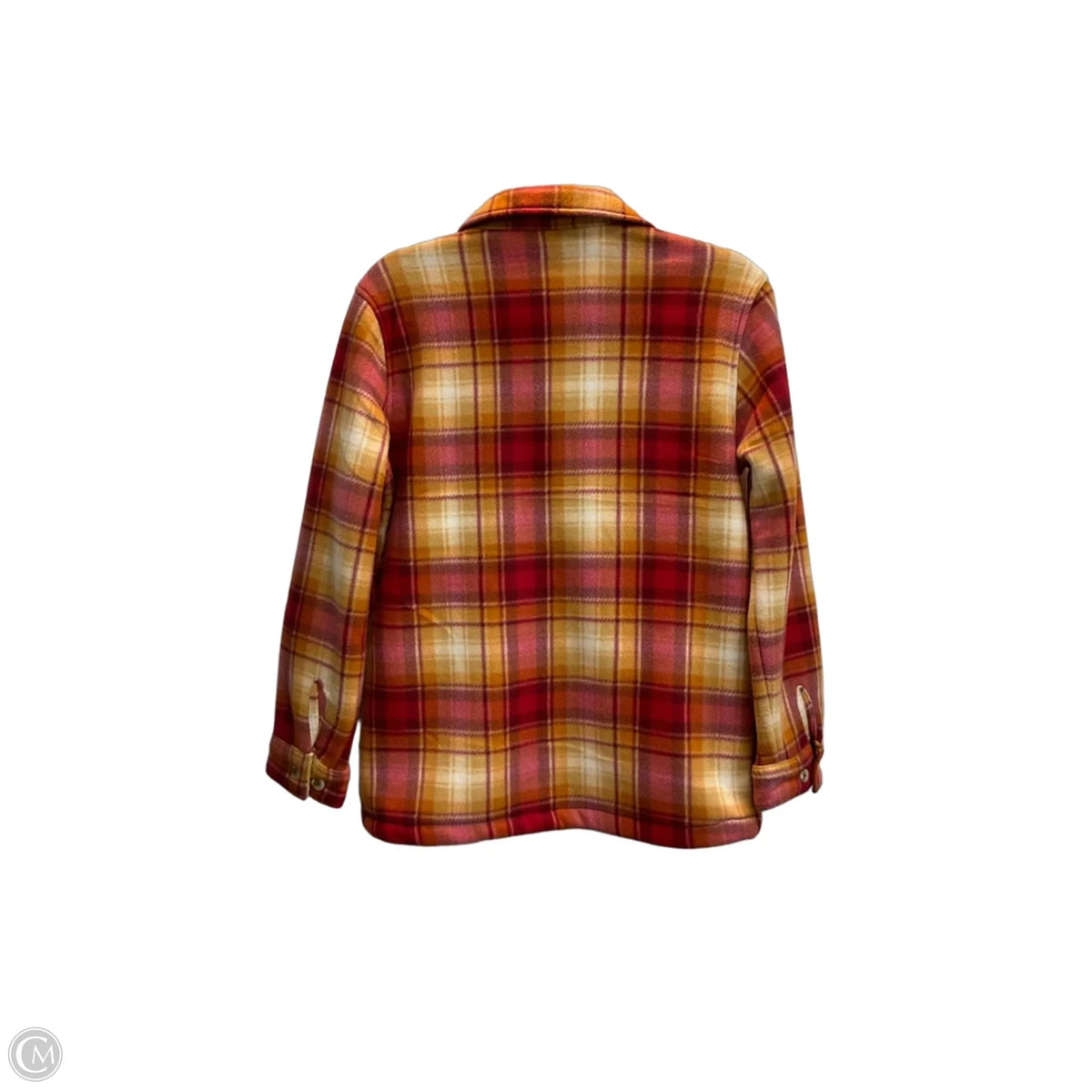 Jacket Fleece By Clothes Mentor In Plaid Pattern, Size: S