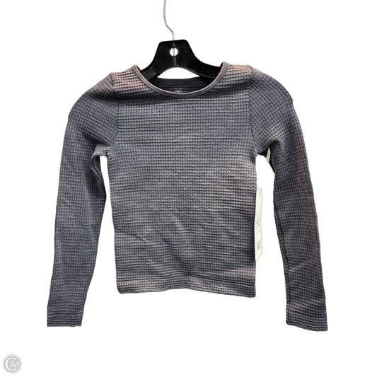 Athletic Top Long Sleeve Crewneck By Aura In Blue, Size: S