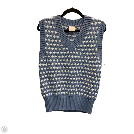 Vest Sweater By Varley In Blue & White, Size: S