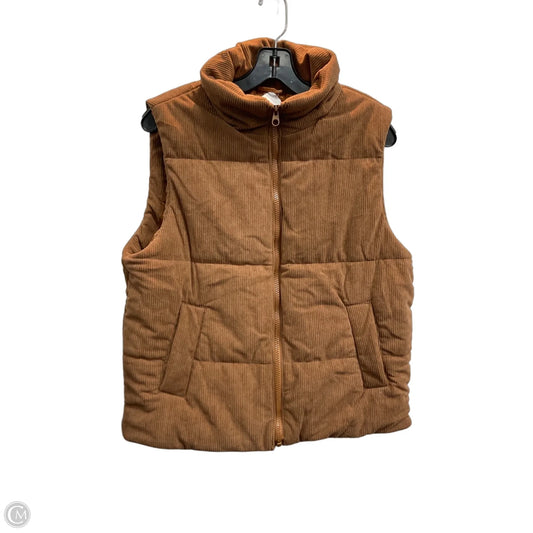 Vest Puffer & Quilted By Clothes Mentor In Brown, Size: S