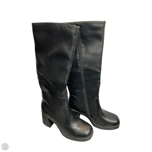 Boots Knee Heels By Athlefit In Black, Size: 11