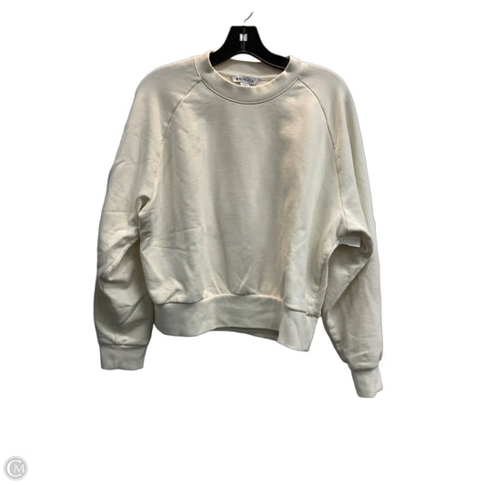 Athletic Sweatshirt Crewneck By Athleta In Cream, Size: M