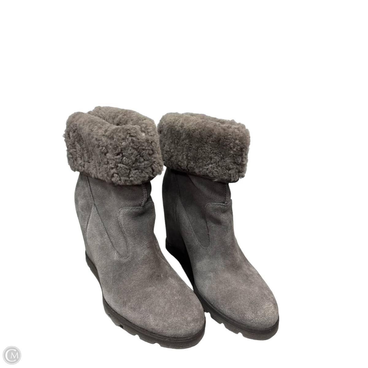 Boots Designer By Ugg In Grey, Size: 8