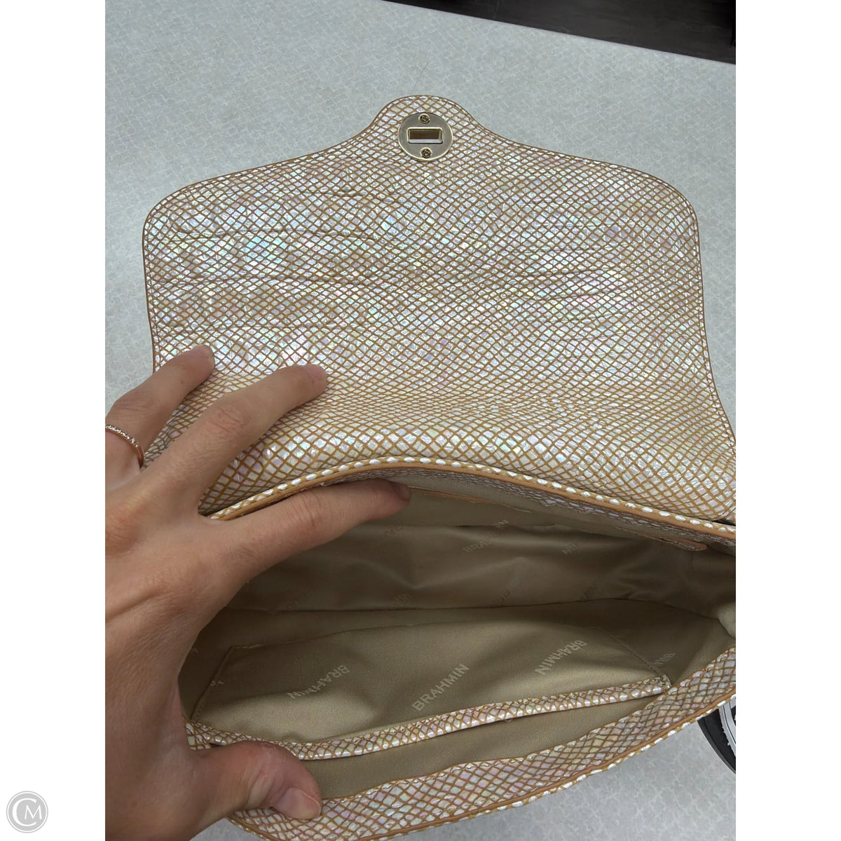 Handbag Designer By Brahmin, Size: Medium