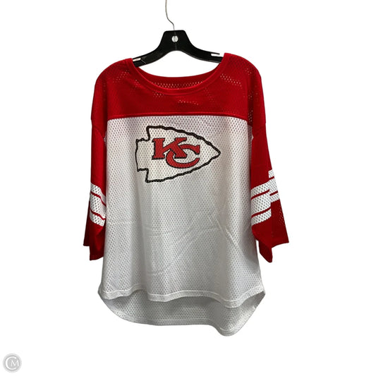 Top 3/4 Sleeve By G Iii In Red & White, Size: Xl