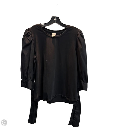 Blouse 3/4 Sleeve By Chicos In Black, Size: L