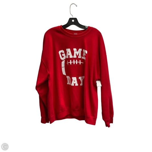 Sweatshirt Crewneck By Gildan In Red, Size: Xl