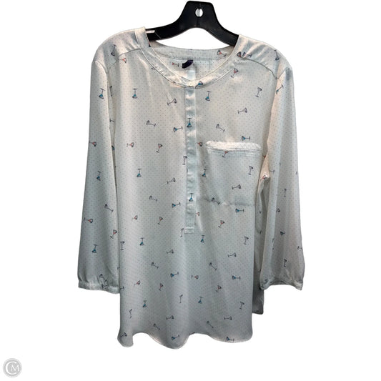 Blouse Long Sleeve By Not Your Daughters Jeans In Multi-colored, Size: Xl