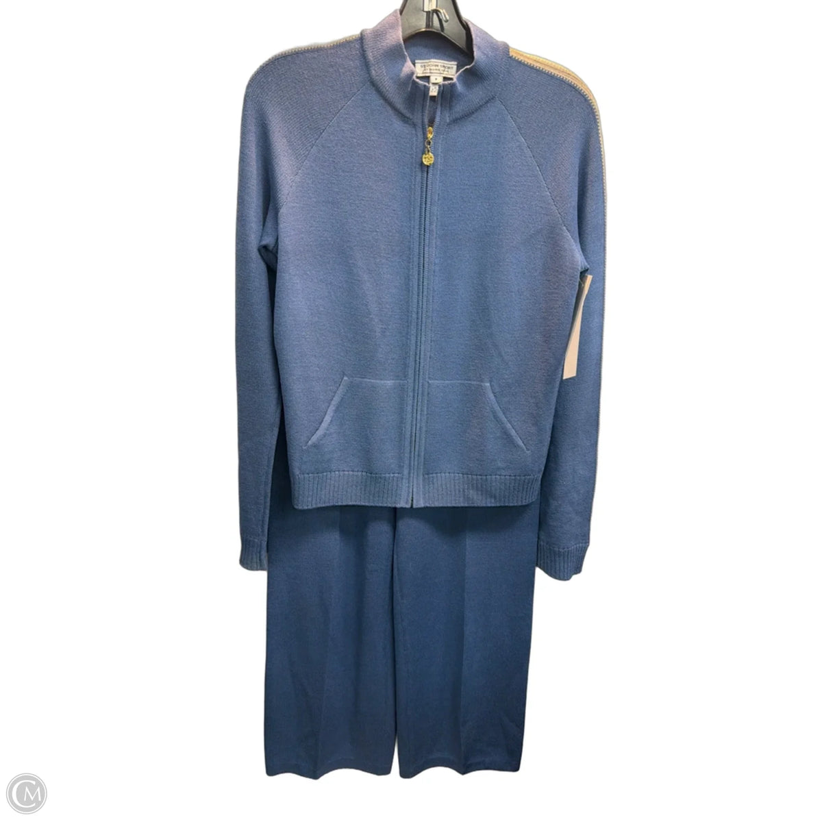 Pants Set 2pc By St John Knits In Blue, Size: Sp
