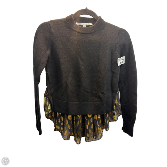 Sweater By Veronica Beard In Black & Gold, Size: Xs