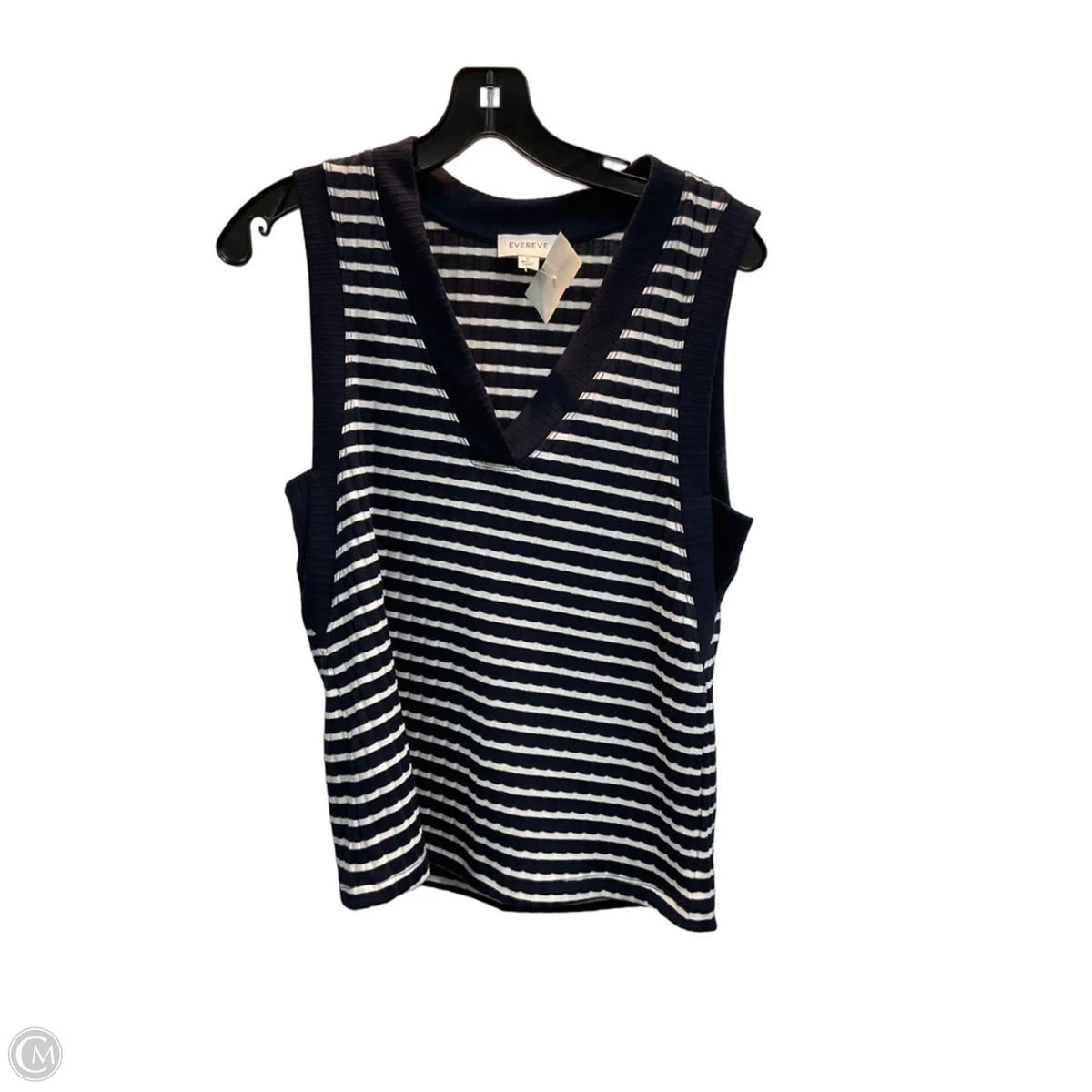 Top Sleeveless By Evereve In Striped Pattern, Size: S