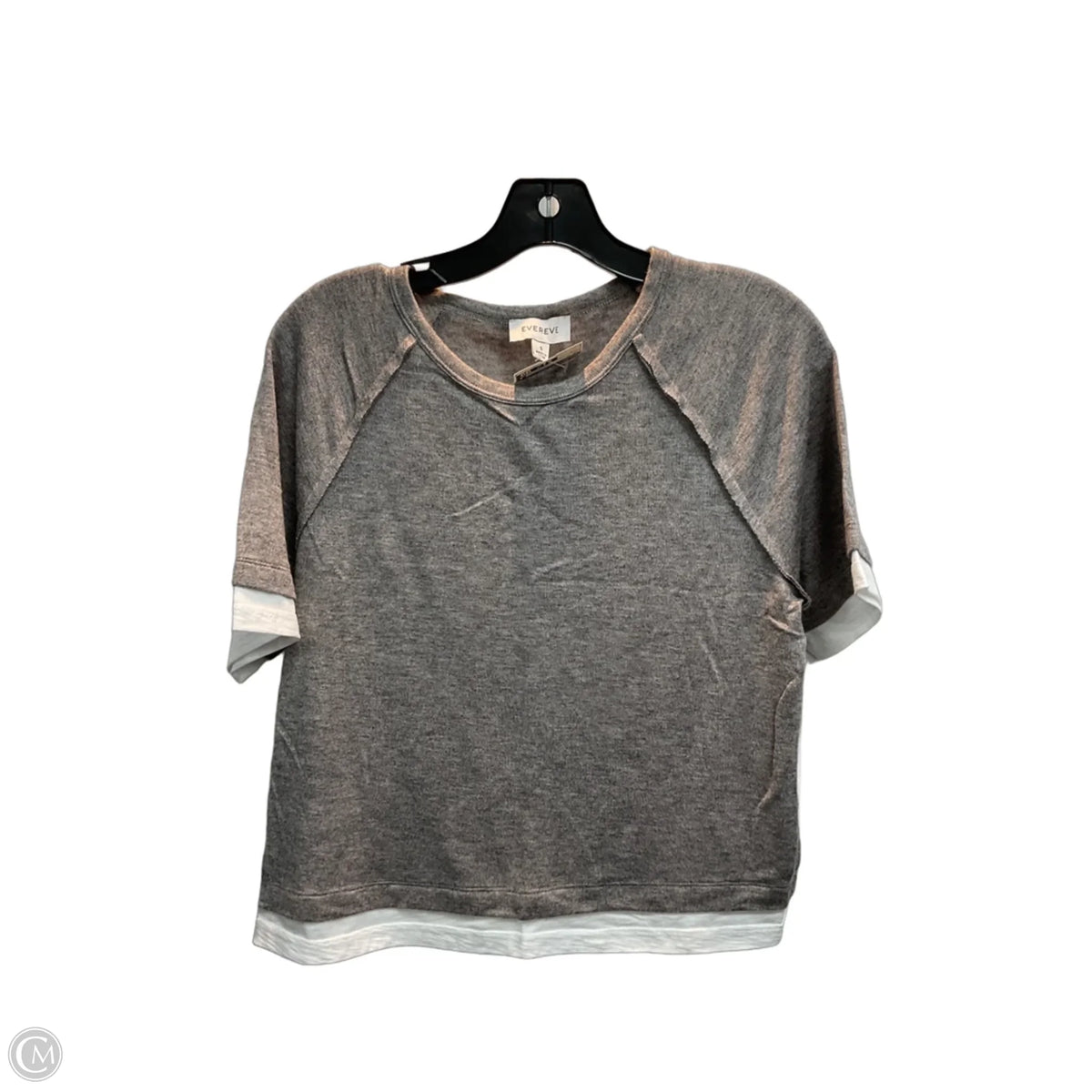 Top Short Sleeve By Evereve In Grey, Size: S