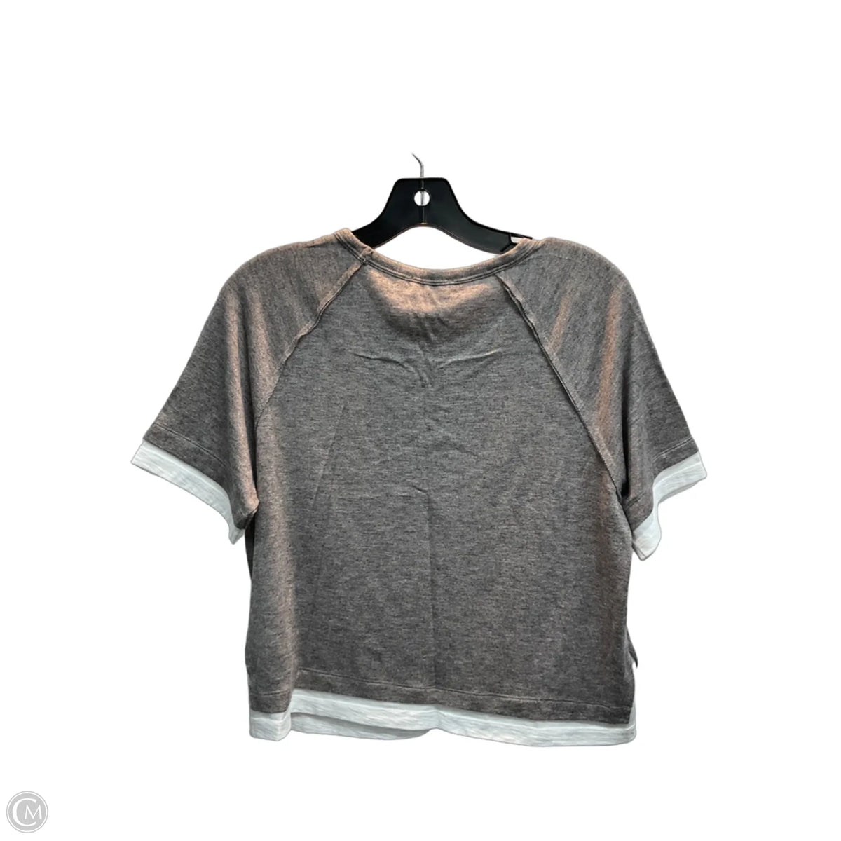 Top Short Sleeve By Evereve In Grey, Size: S